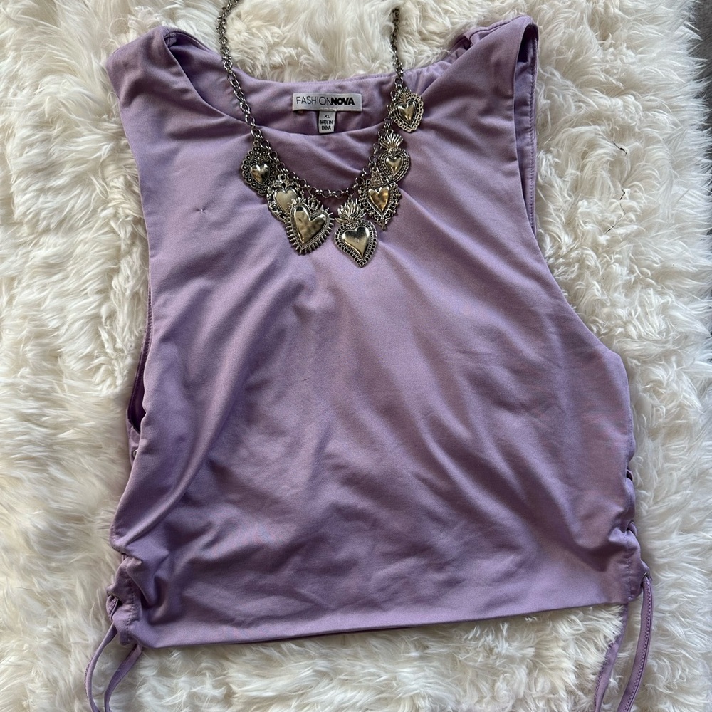 Fashion Nova Lavender Sleeveless Top